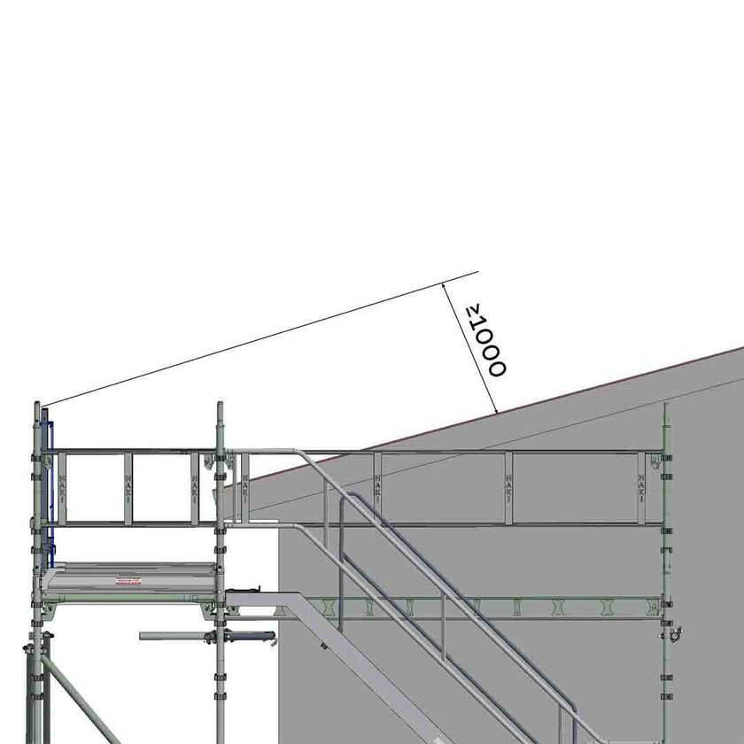 Rekkverksstolpe for taksikring Forlengelse Stål